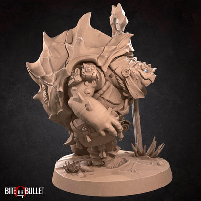 Tortle Babysitter | TTRPG Miniature | Bite the Bullet | Unpainted, Unplated Resin 8k