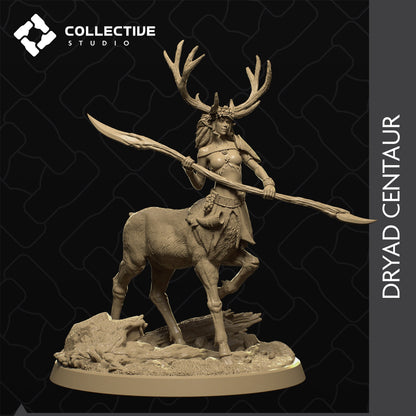 Dryad Centaur, Deer Body Woman | Tabletop Gaming Mini or Display Figure | Collective Studio