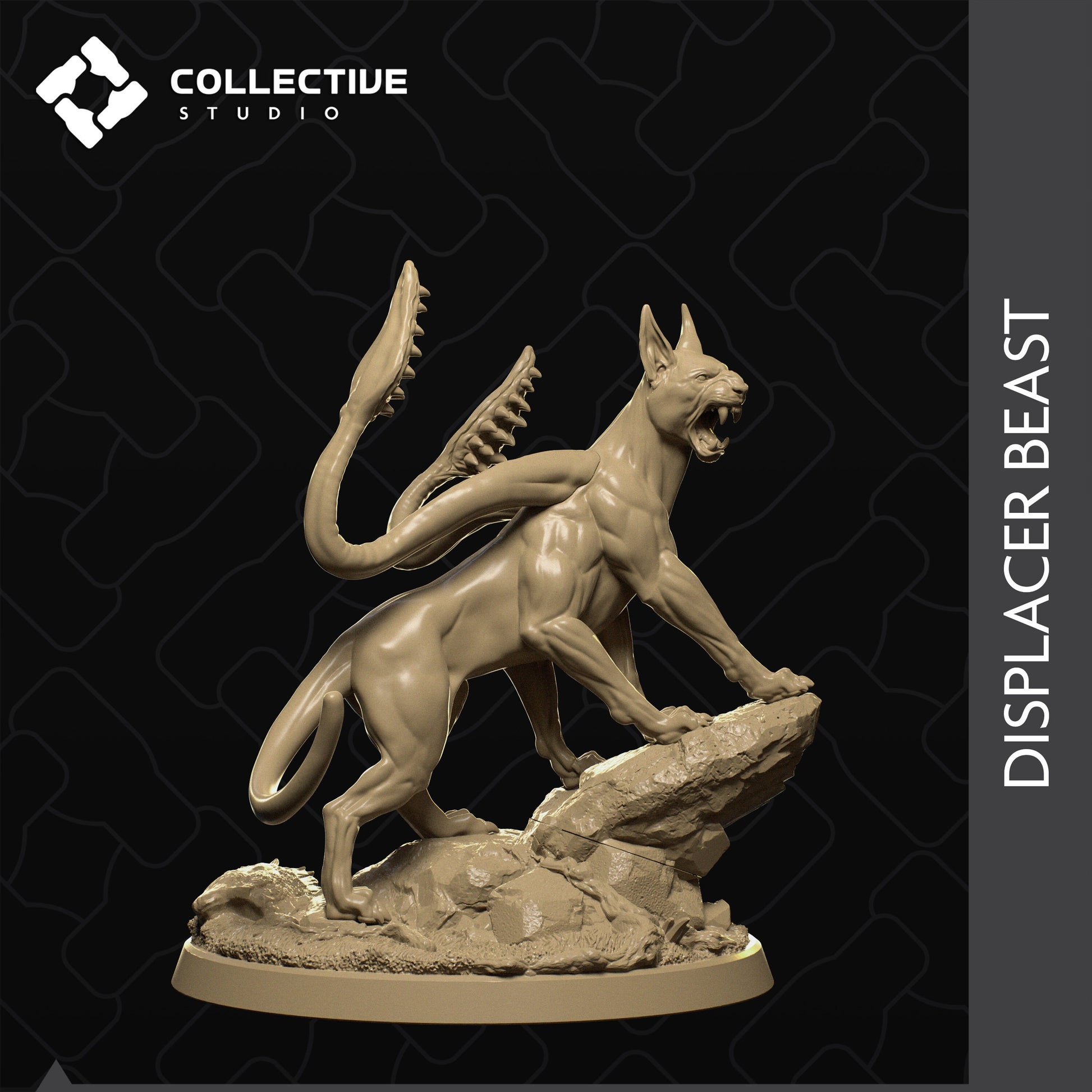 Displacer Beast, Cat | Tabletop Gaming Mini or Display Figure | Collective Studio