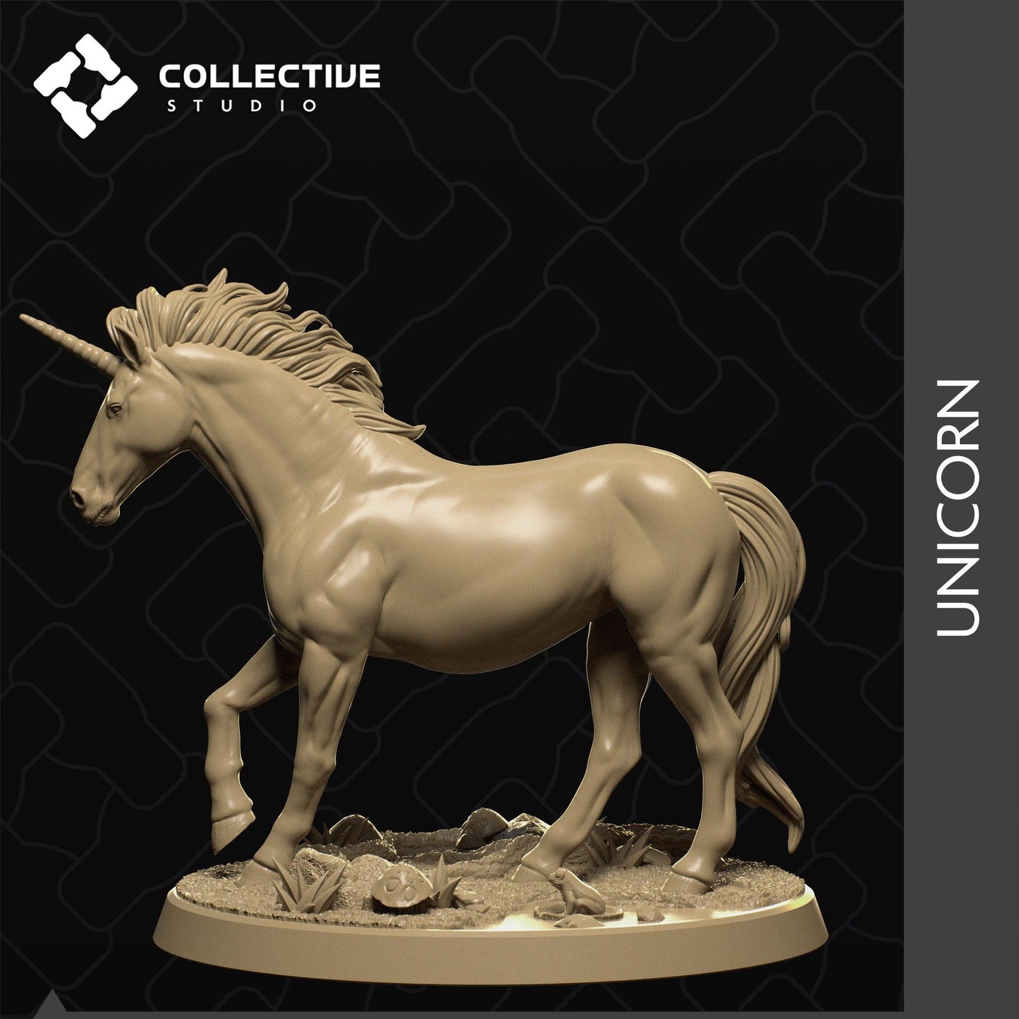 Unicorn | Tabletop Gaming Mini or Display Figure | Collective Studio