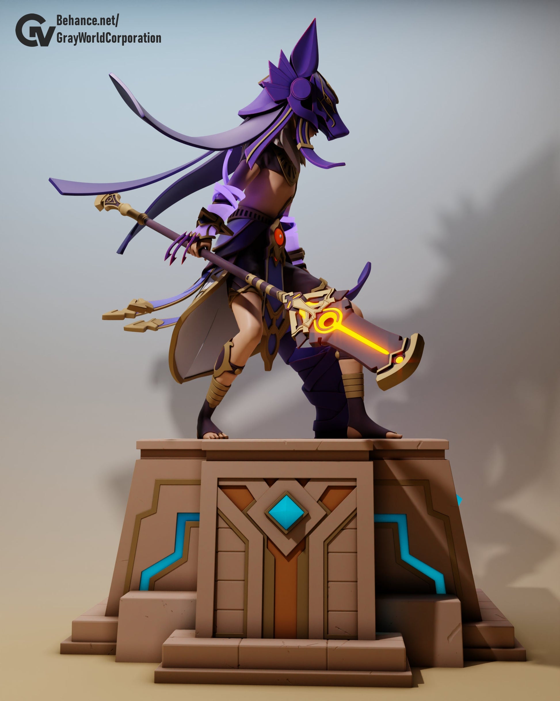 Cyno | Resin Garage Kit Sculpture Anime Video Game Fan Art Statue | Gray World Corporation