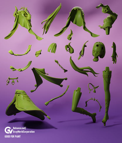 Nilou | Resin Garage Kit Sculpture Anime Video Game Fan Art Statue | Gray World Corporation