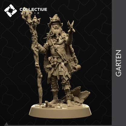 Garten, Druid, Wild Shape, Giant Frog | Tabletop Gaming Mini or Display Figure | Collective Studio