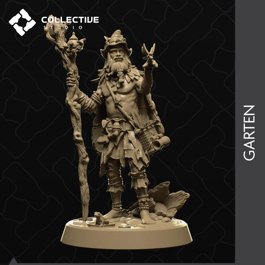 Garten, Druid, Wild Shape, Giant Frog | Tabletop Gaming Mini or Display Figure | Collective Studio
