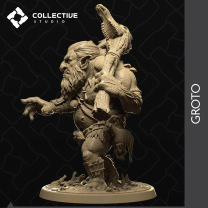 Groto, Giant Troll | Tabletop Gaming Mini or Display Figure | Collective Studio