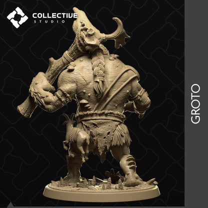 Groto, Giant Troll | Tabletop Gaming Mini or Display Figure | Collective Studio