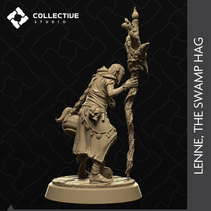 Lenne, Swamp Hag | Tabletop Gaming Mini or Display Figure | Collective Studio