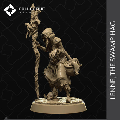 Lenne, Swamp Hag | Tabletop Gaming Mini or Display Figure | Collective Studio