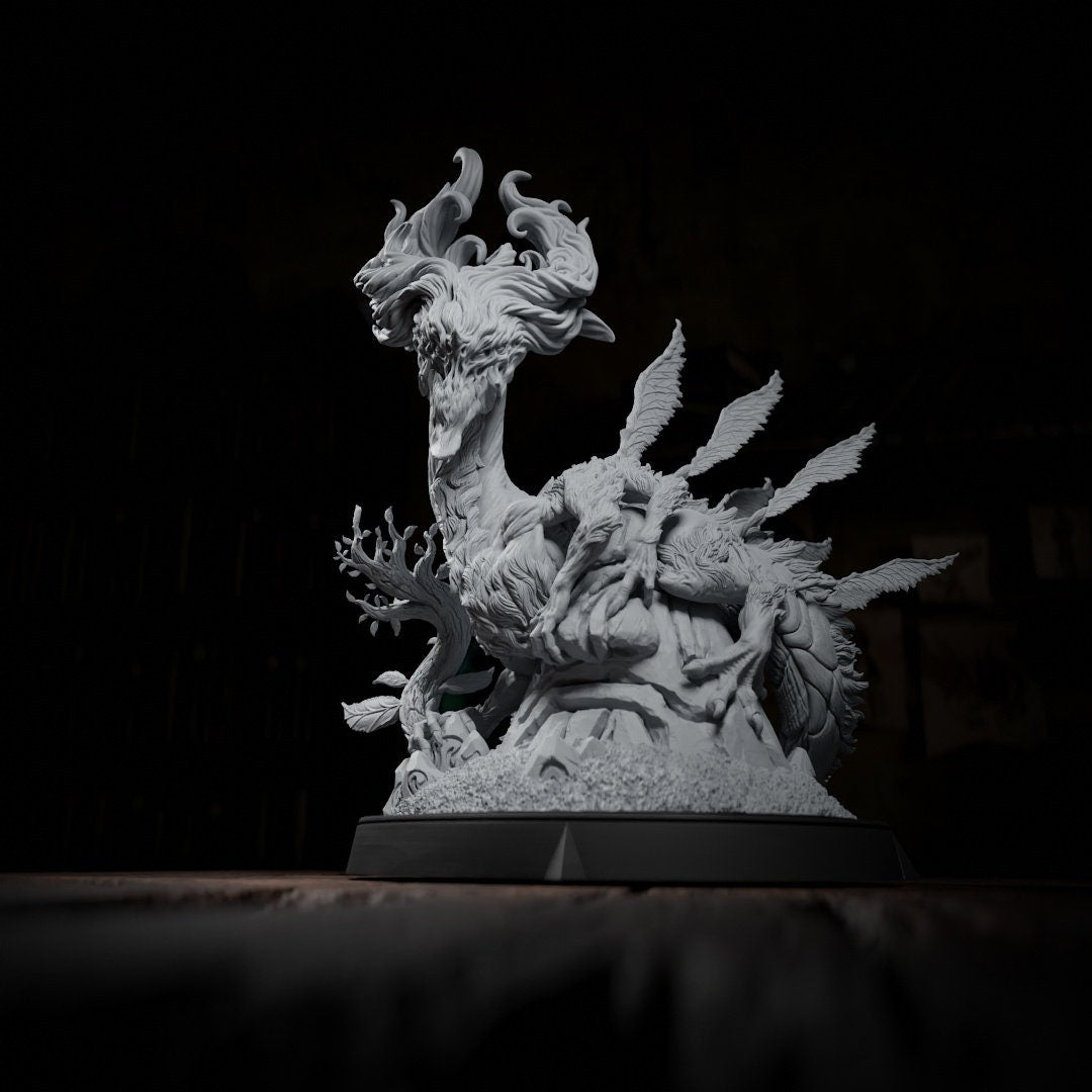 Forest Spirit, Boss Monster Nature Dragon | Tabletop or Display Scale | TTRPG Miniature | Cripta Studios