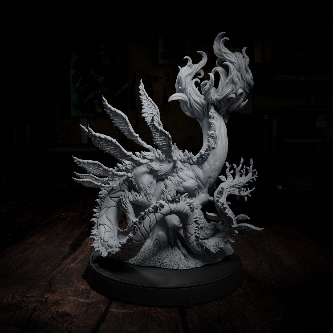 Forest Spirit, Boss Monster Nature Dragon | Tabletop or Display Scale | TTRPG Miniature | Cripta Studios