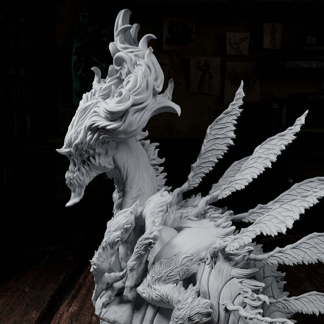 Forest Spirit, Boss Monster Nature Dragon | Tabletop or Display Scale | TTRPG Miniature | Cripta Studios