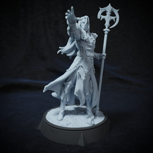 Fade Ashenson, Sorcerer Wizard Druid Cleric | Tabletop, Display Scale, Bust | TTRPG D&D Miniature | Cripta Studios