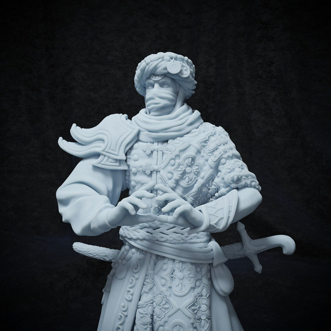 Jordan Jonrar, Sorcerer Warlock Invoker | Tabletop, Display Scale, Bust | TTRPG D&D Miniature | Cripta Studios