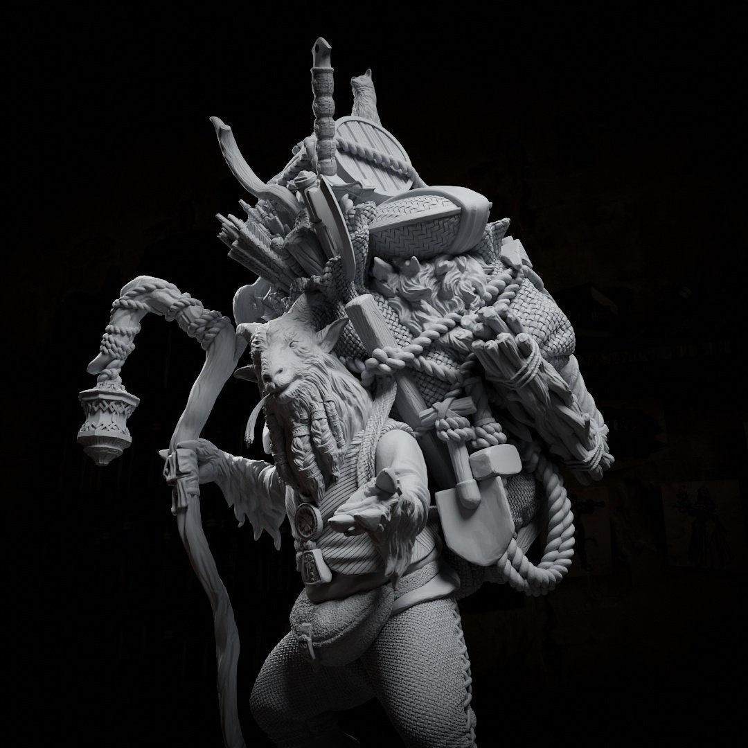 Peten Climber, Feywild Merchant | Tabletop, Display Scale, Bust | TTRPG D&D Miniature | Cripta Studios