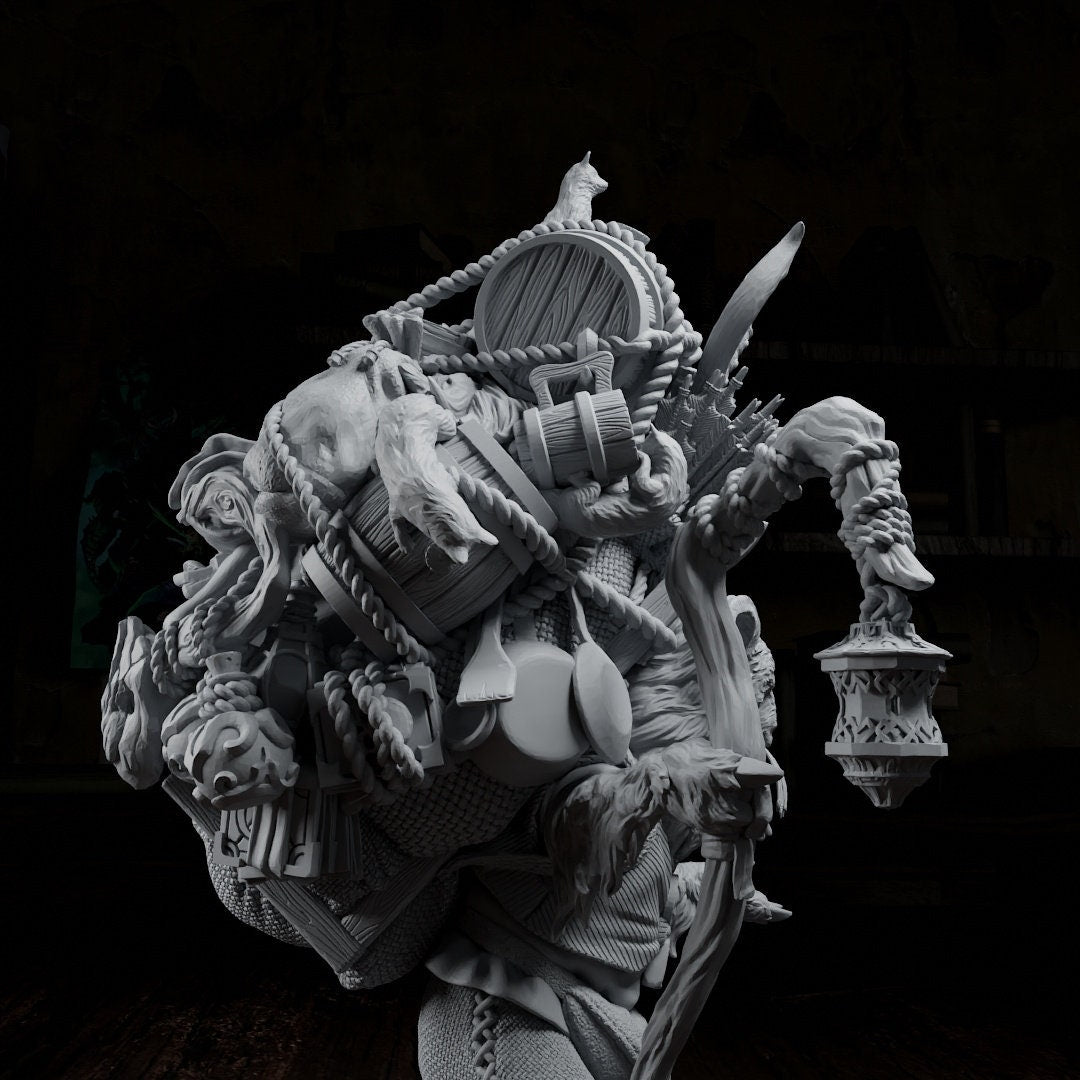 Peten Climber, Feywild Merchant | Tabletop, Display Scale, Bust | TTRPG D&D Miniature | Cripta Studios