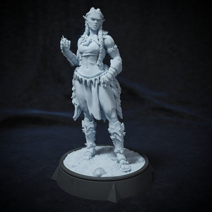 Vhok Ironfist, Orc Half-Orc Monk Fighter Pugilist | Tabletop, Display Scale, Bust | TTRPG D&D Miniature | Cripta Studios