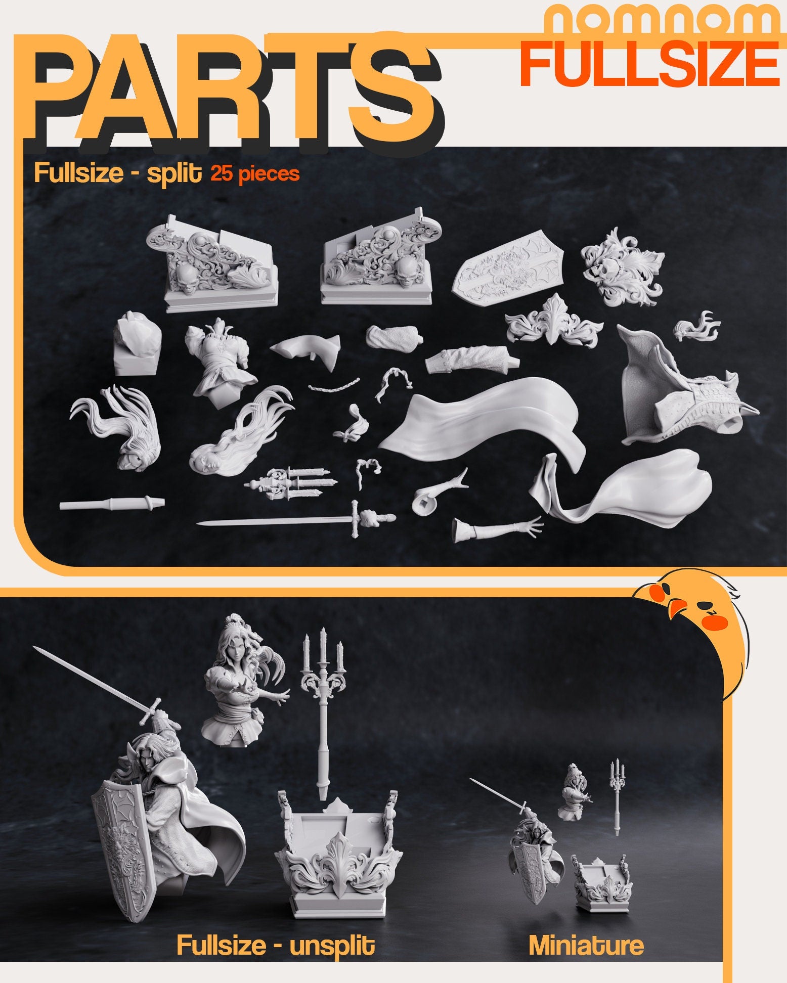 Midnight Harmony | Resin Garage Kit Figure Video Game Fan Art | Nomnom Figures