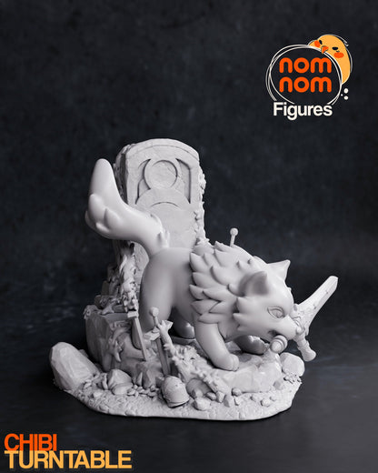 Chibi Greatsword Wolf | Resin Garage Kit Figure Video Game Fan Art | Nomnom Figures
