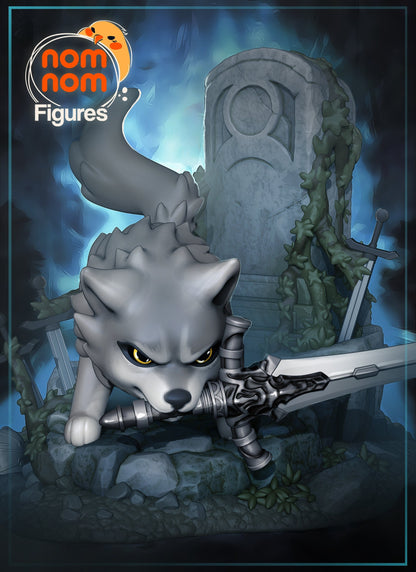 Chibi Greatsword Wolf | Resin Garage Kit Figure Video Game Fan Art | Nomnom Figures