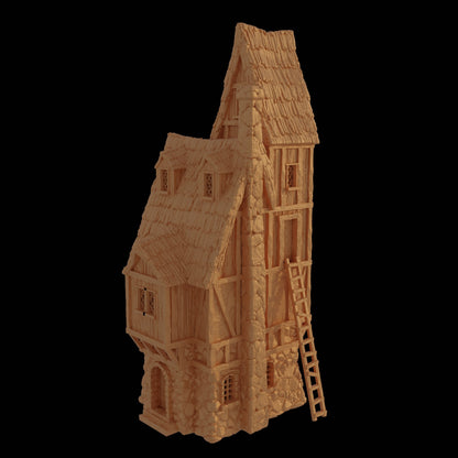 Tall Farmer Cottage House | D&D TTRPG Playable 3D Printed Building Terrain Scenery | MiniatureLand