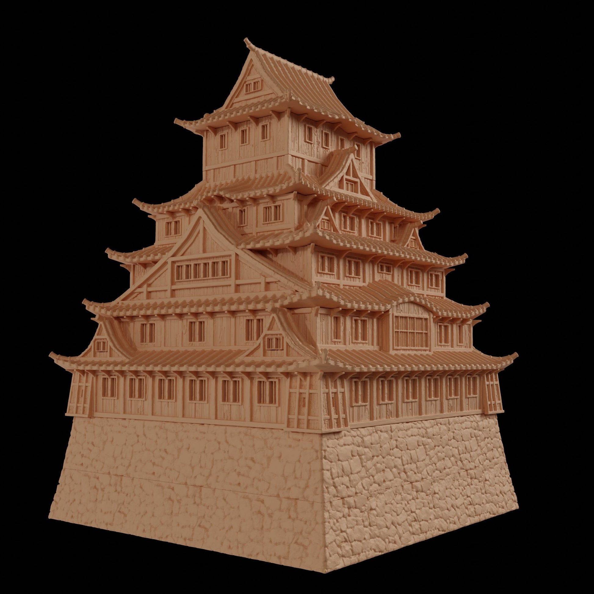 Japanese Castle | D&D TTRPG Playable 3D Printed Building Terrain Scenery | MiniatureLand