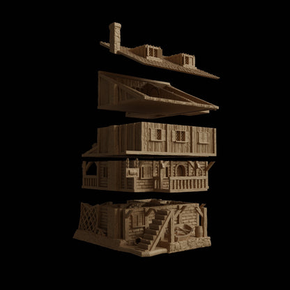 Port Tavern | D&D TTRPG Playable 3D Printed Building Terrain Scenery | MiniatureLand