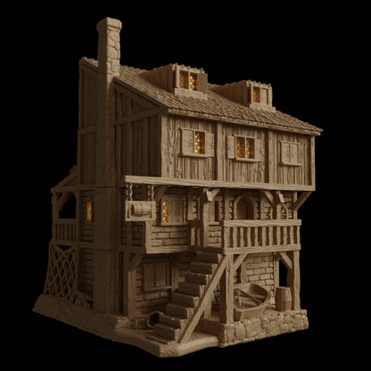 Port Tavern | D&D TTRPG Playable 3D Printed Building Terrain Scenery | MiniatureLand