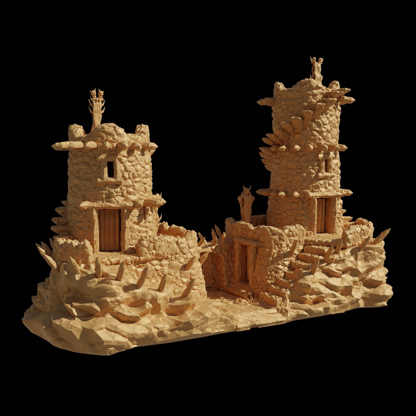 Small Orc Outpost | D&D TTRPG Playable 3D Printed Building Terrain Scenery | MiniatureLand