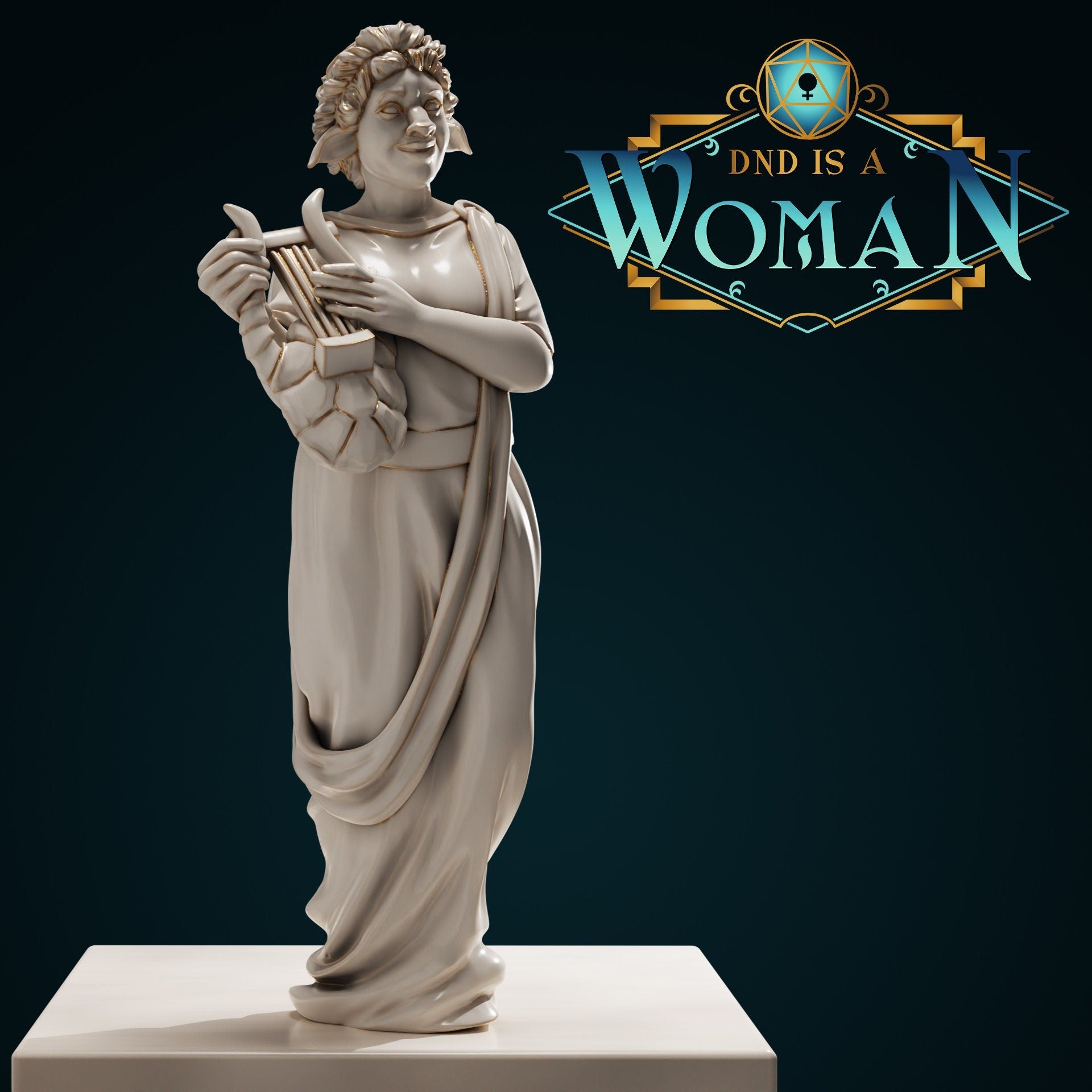 Firbolg Bard | D&D TTRPG Miniature | DnD Is A Woman | NO BASE