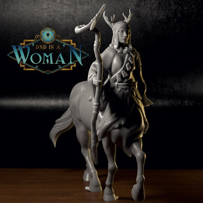 Centaur Druid | D&D TTRPG Miniature | DnD Is A Woman | NO BASE