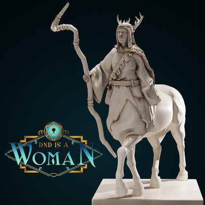 Centaur Druid | D&D TTRPG Miniature | DnD Is A Woman | NO BASE