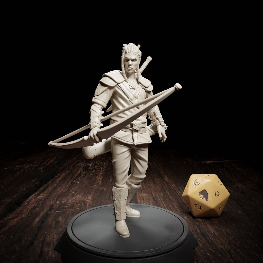 Eagon Milvenin, Ranger | Tabletop, Display Scale, Bust | TTRPG D&D Miniature | Cripta Studios