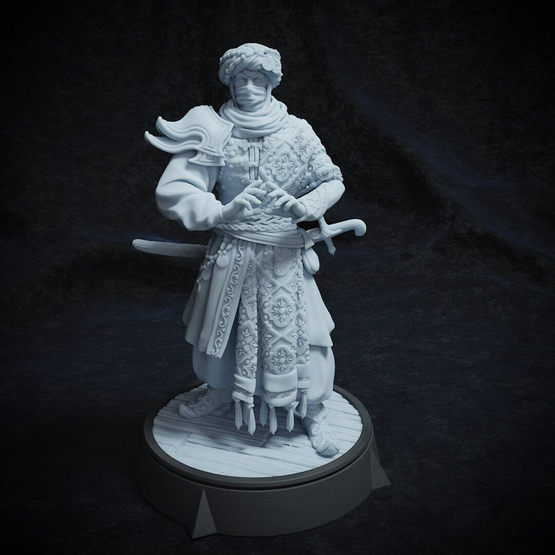 Jordan Jonrar, Sorcerer Warlock Invoker | Tabletop, Display Scale, Bust | TTRPG D&D Miniature | Cripta Studios