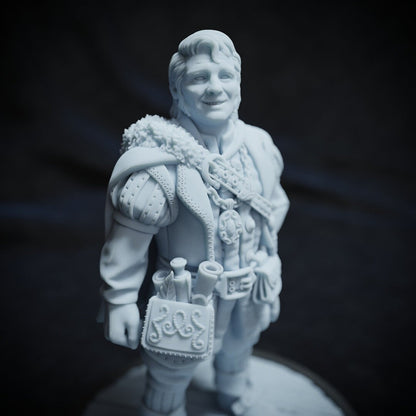 Longo Proudrock and Moga, Halfling | Tabletop Scale | TTRPG D&D Miniature | Cripta Studios