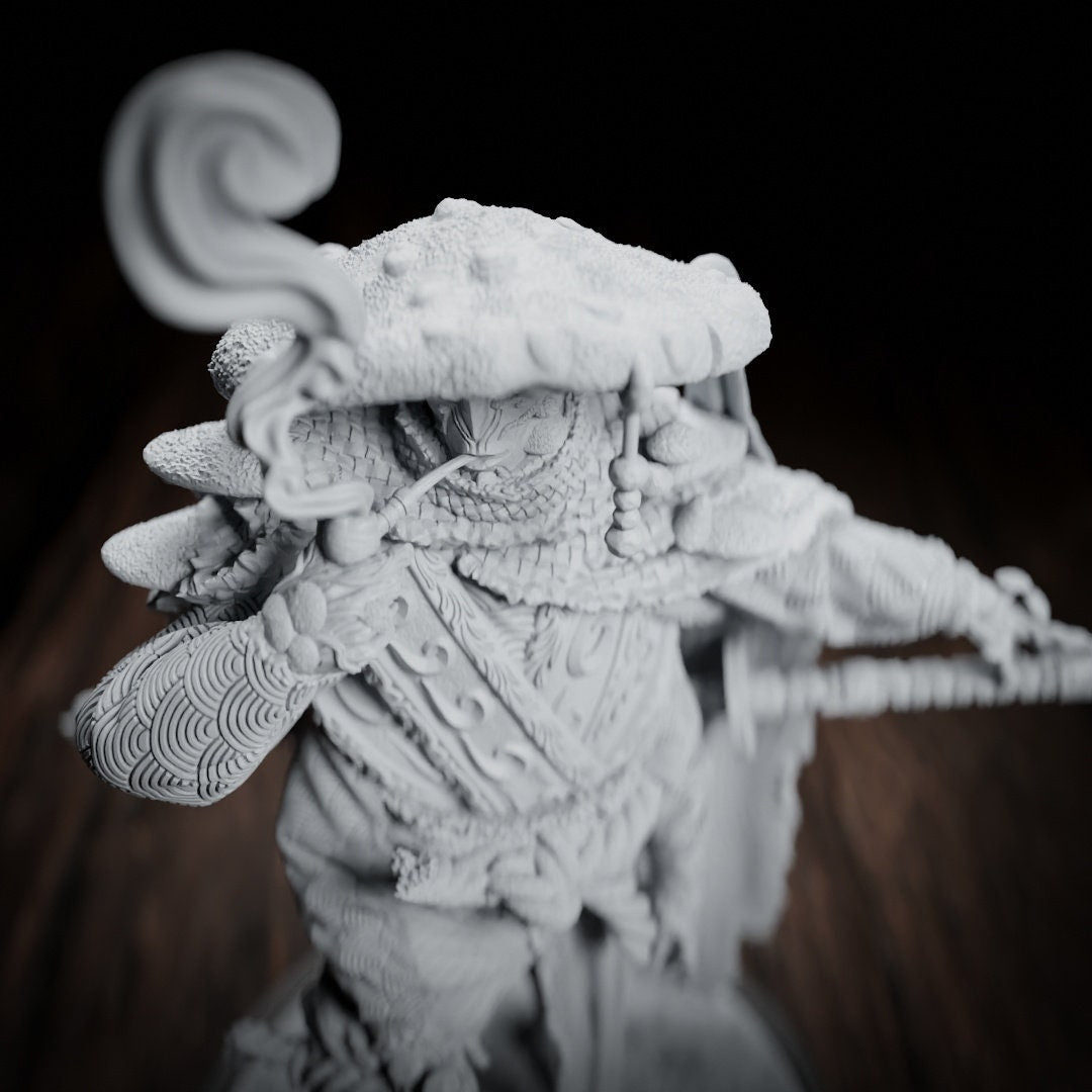 Nameko Maitake, Myconid Thri-kreen Samurai | Tabletop, Display Scale, Bust | TTRPG D&D Miniature | Cripta Studios