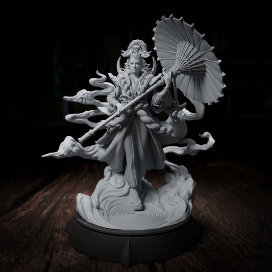 Yuna Muto, Geisha Witch | Tabletop, Display Scale, Bust | TTRPG D&D Miniature | Cripta Studios