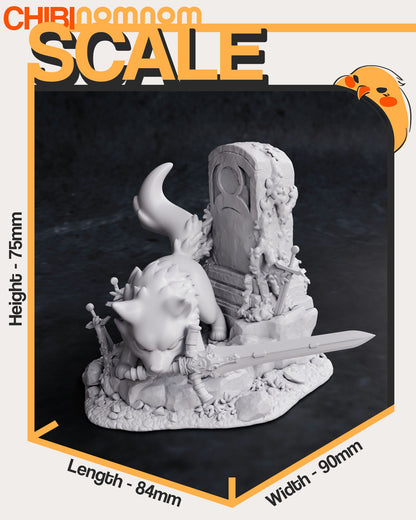 Chibi Greatsword Wolf | Resin Garage Kit Figure Video Game Fan Art | Nomnom Figures