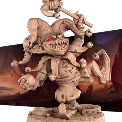 Goblin Jester | TABLETOP SCALE | D&D TTRPG Pathfinder Miniature | Bite the Bullet