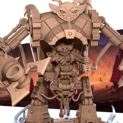 Goblin Mech | TABLETOP SCALE | D&D TTRPG Pathfinder Miniature | Bite the Bullet