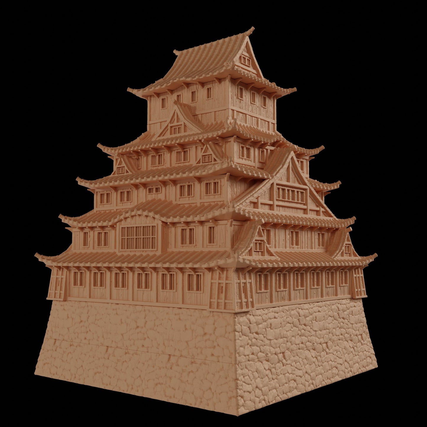 Japanese Castle | D&D TTRPG Playable 3D Printed Building Terrain Scenery | MiniatureLand