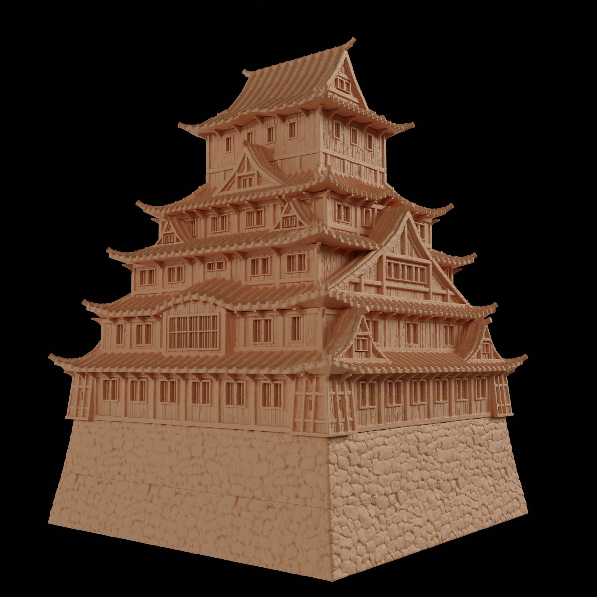 Japanese Castle | D&D TTRPG Playable 3D Printed Building Terrain Scenery | MiniatureLand
