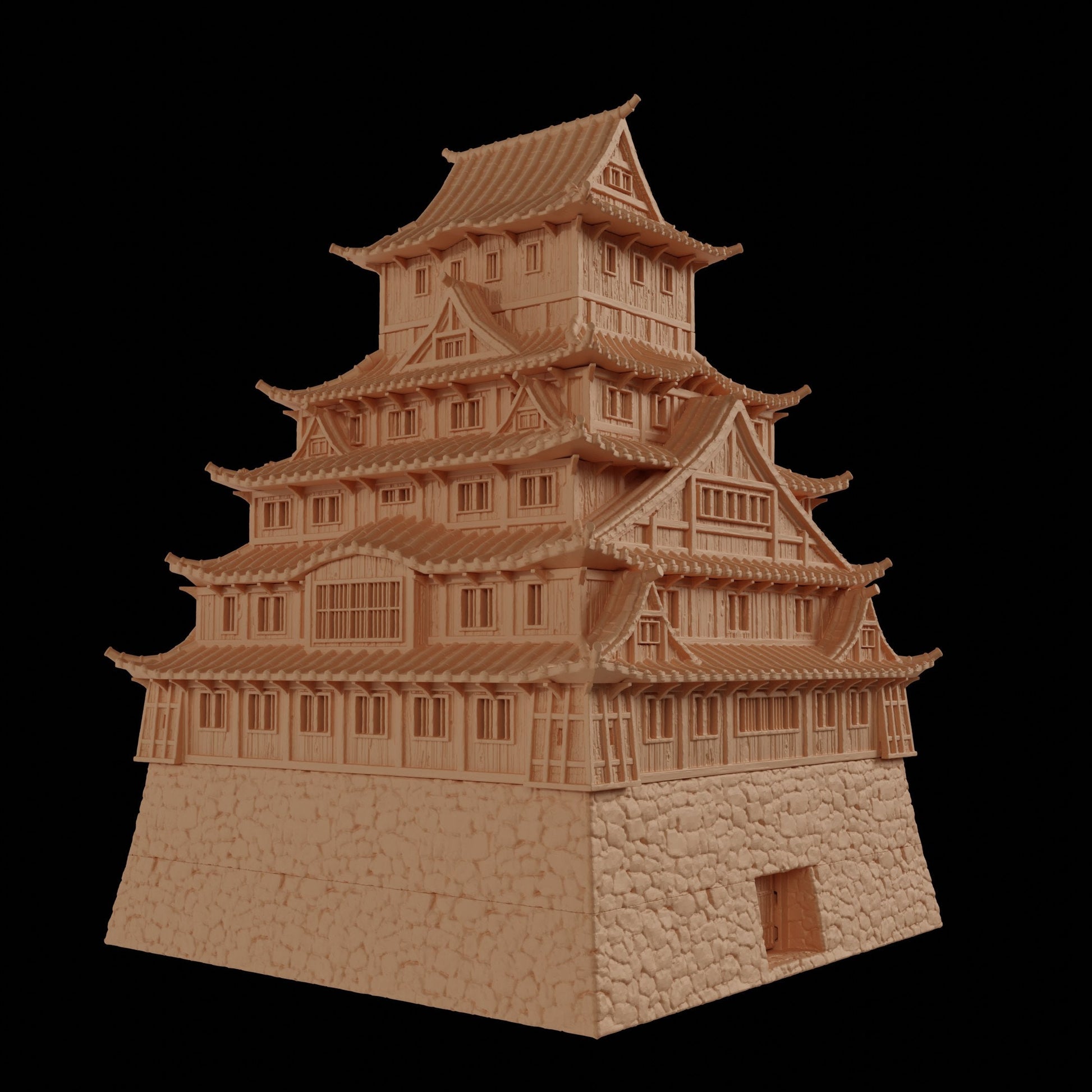 Japanese Castle | D&D TTRPG Playable 3D Printed Building Terrain Scenery | MiniatureLand