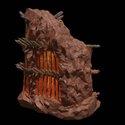 Old Cliff Prison | D&D TTRPG Playable 3D Printed Building Terrain Scenery | MiniatureLand