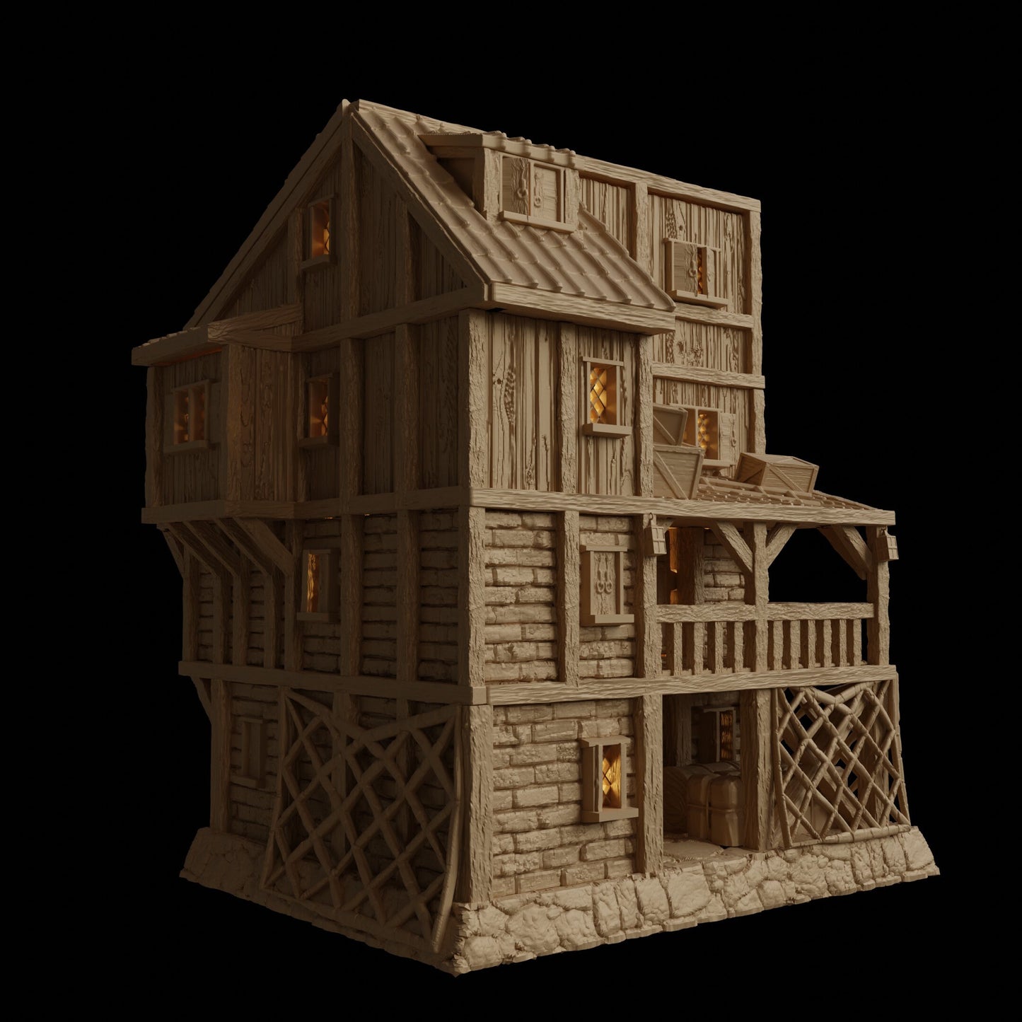 Port Tavern | D&D TTRPG Playable 3D Printed Building Terrain Scenery | MiniatureLand