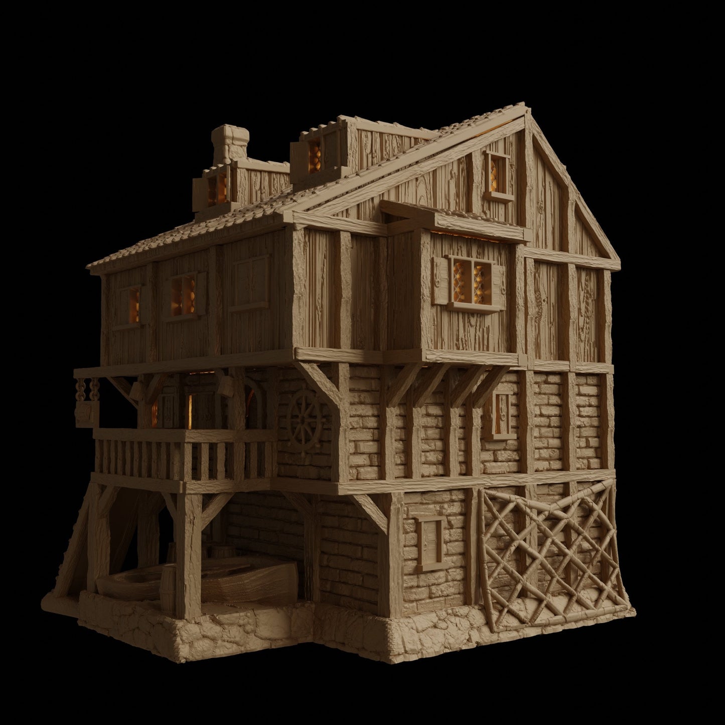Port Tavern | D&D TTRPG Playable 3D Printed Building Terrain Scenery | MiniatureLand
