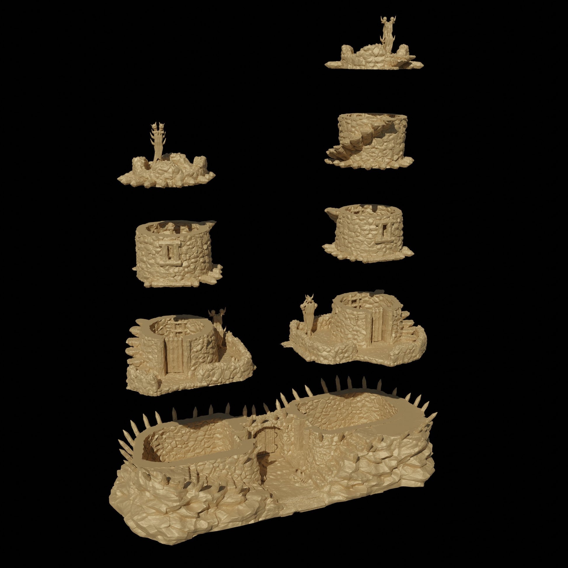Small Orc Outpost | D&D TTRPG Playable 3D Printed Building Terrain Scenery | MiniatureLand