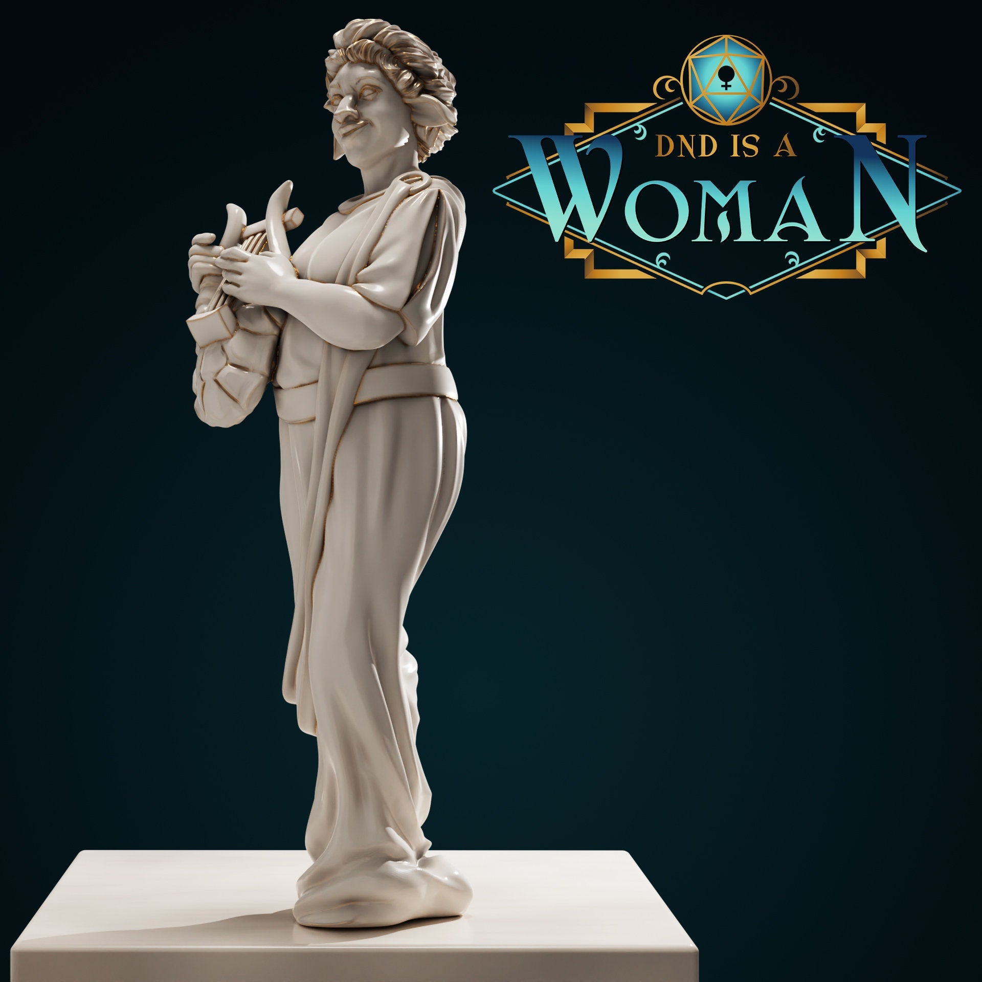 Firbolg Bard | D&D TTRPG Miniature | DnD Is A Woman | NO BASE