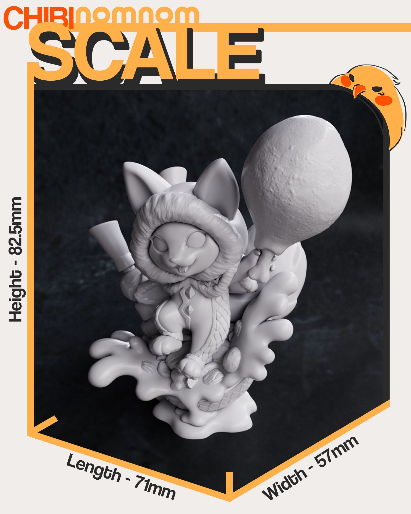 Chibi Feline Friend | Resin Garage Kit Figure Game Fan Art | Nomnom Figures