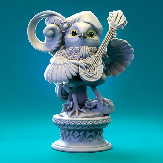 Birb Bard Opolovnik | Tabletop or Display Scale | D&D Humblewood TTRPG Miniature | Pepunki Creatures