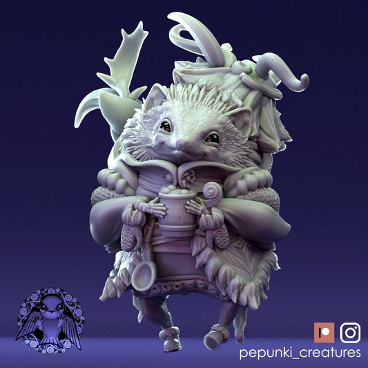 Hedgehog | Tabletop or Display Scale | D&D Humblewood TTRPG Miniature | Pepunki Creatures